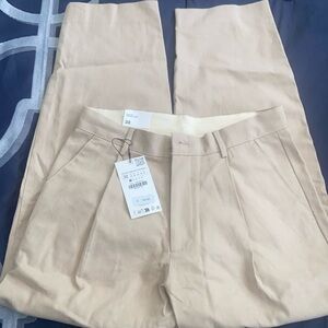 Zara pleated straight leg pant